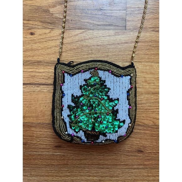 Vintage 1990s Beaded Purse Christmas Tree - Picture 3 of 6
